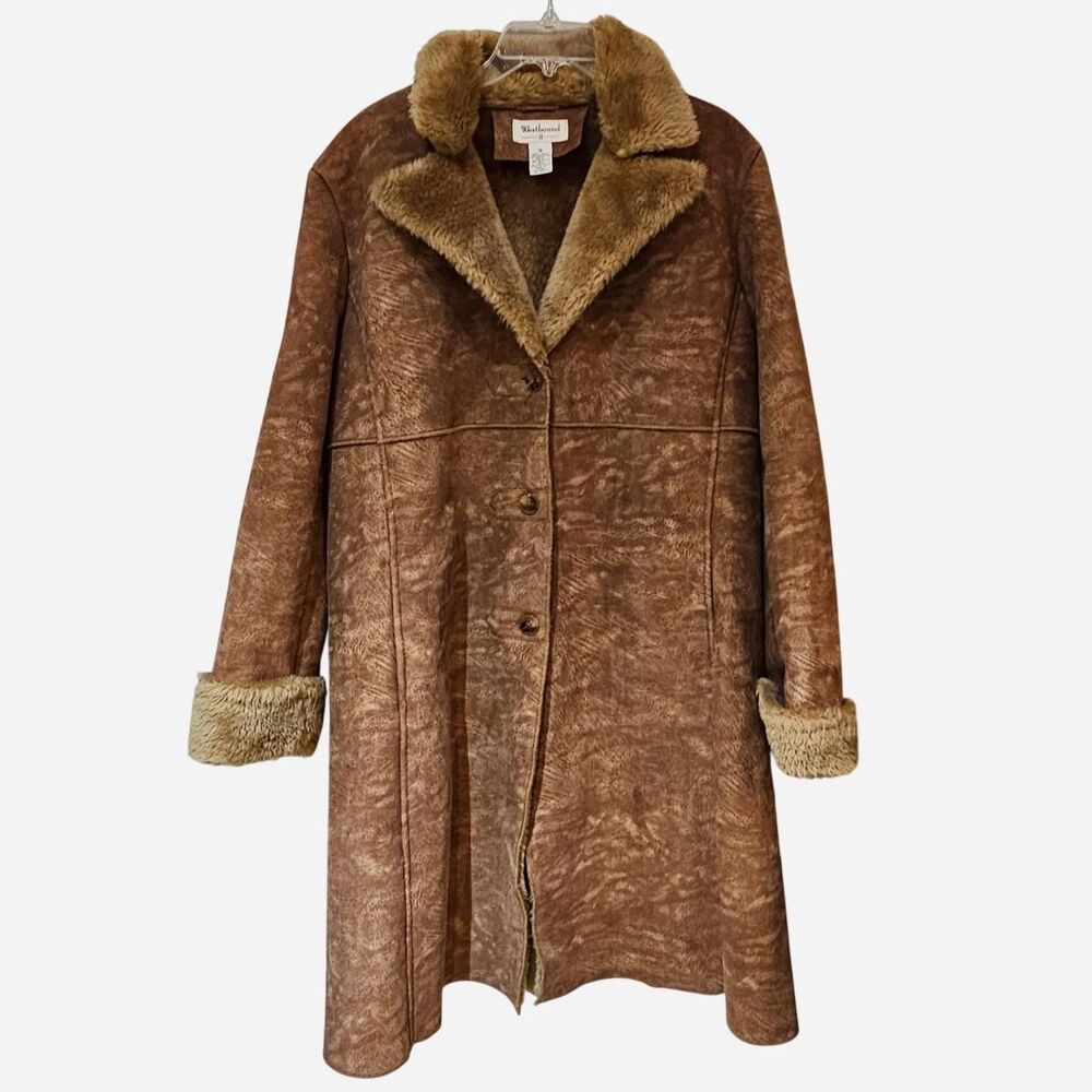 90s y2k whimsical boho faux suede faux fur coat plus size